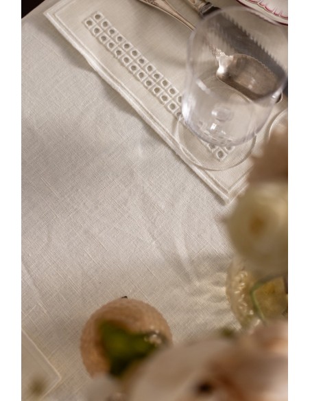 Nappe en lin Bauhaus enduit