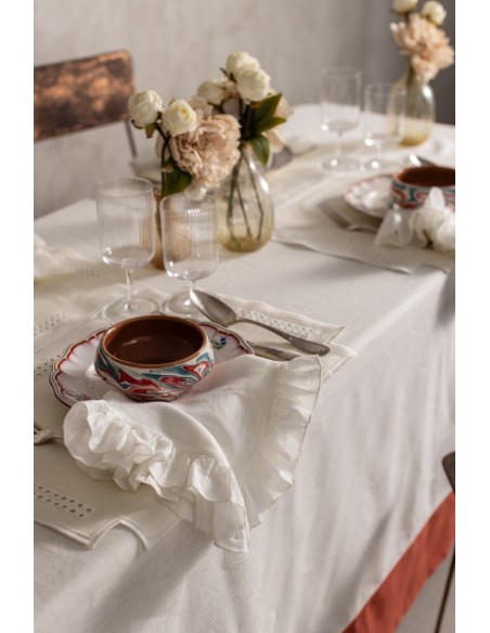 Nappe en lin Bauhaus enduit