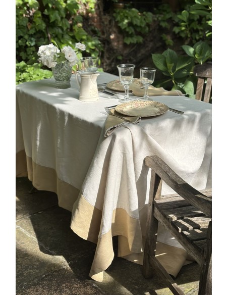 Nappe en lin Bauhaus enduit