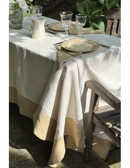 Nappe en lin Bauhaus enduit