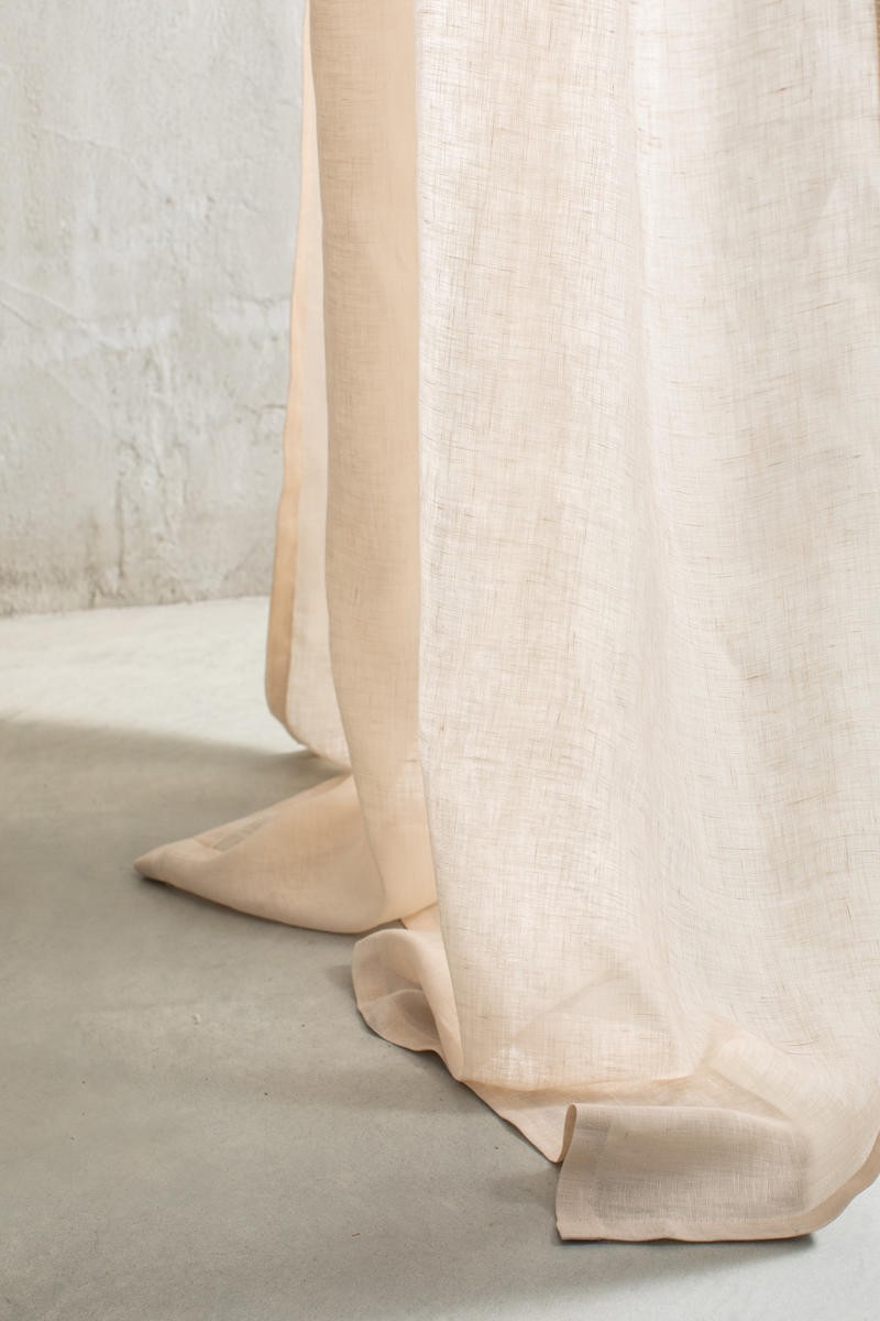 Rideau de gaze en pur lin