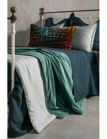 Pure Reversible Bedspread in Velvet/Lino