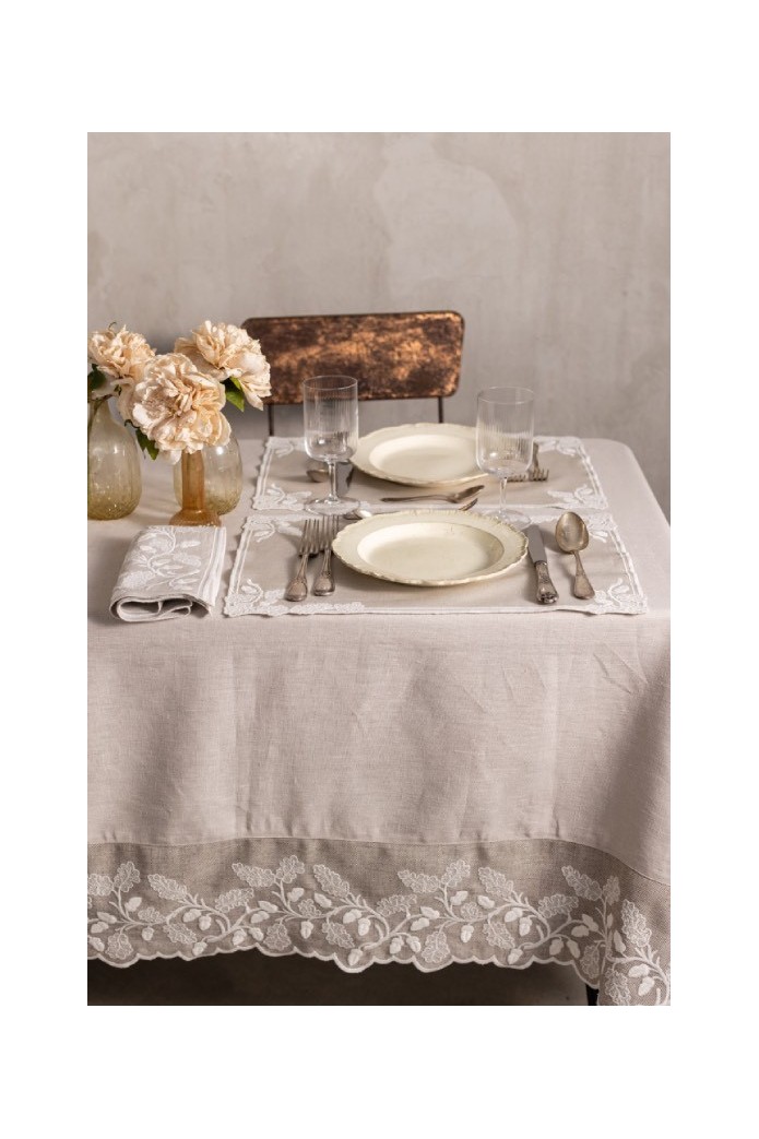 Tovaglietta Quercia in Lino Antimacchia