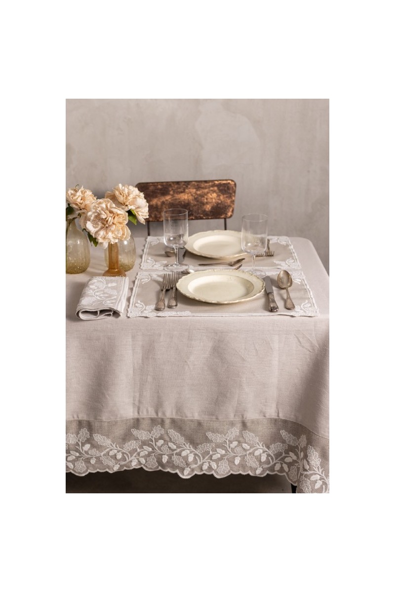 Tovaglietta Quercia in Lino Antimacchia