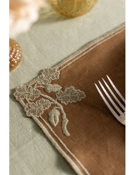 Tovaglietta Quercia in Lino Antimacchia