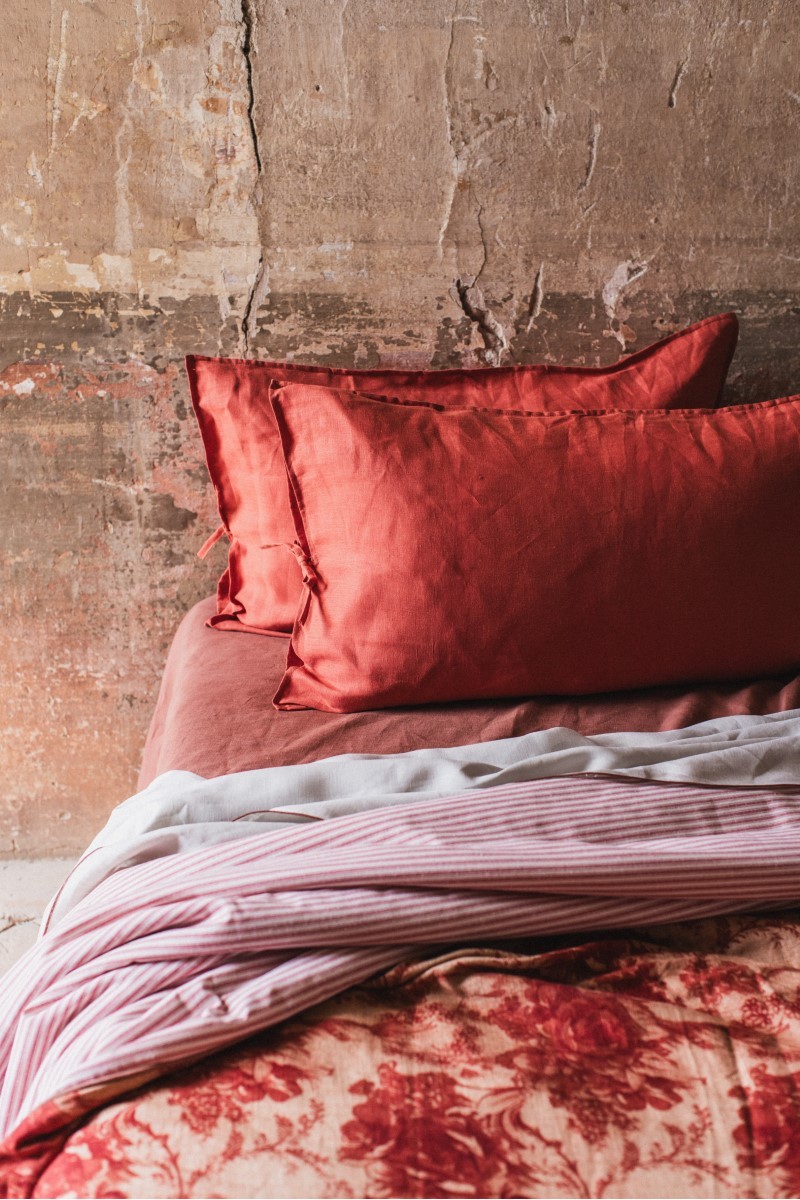 Taie d'oreiller en pur lin