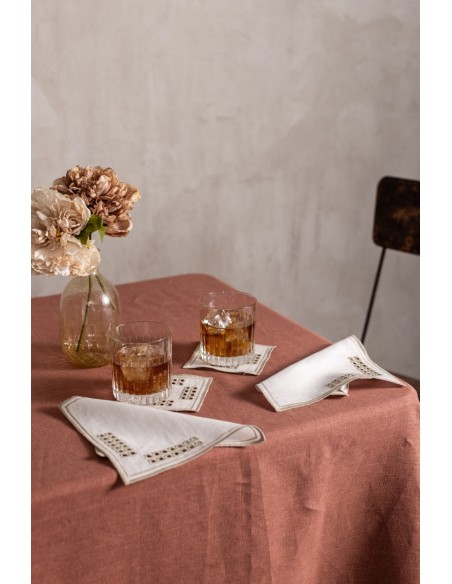 Lot de 6 serviettes de cocktail Erica