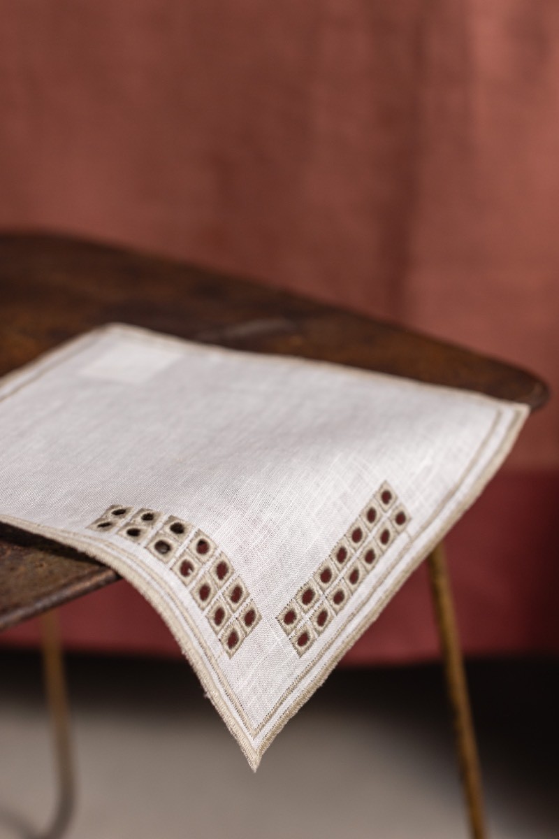 Lot de 6 serviettes de cocktail Erica