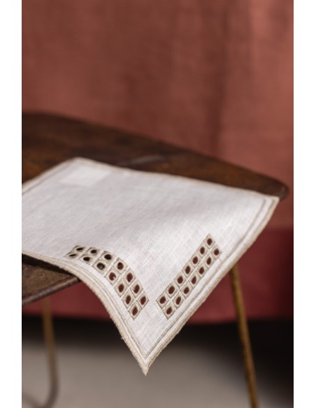 Lot de 6 serviettes de cocktail Erica