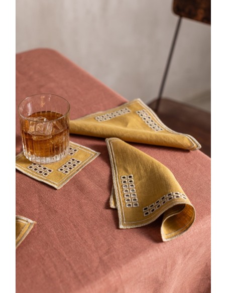 Lot de 6 serviettes de cocktail Erica