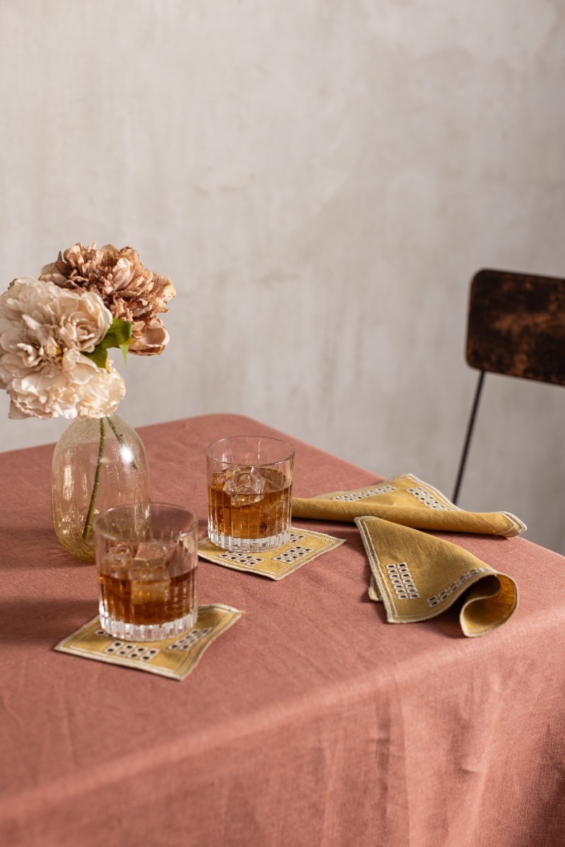 Lot de 6 serviettes de cocktail Erica