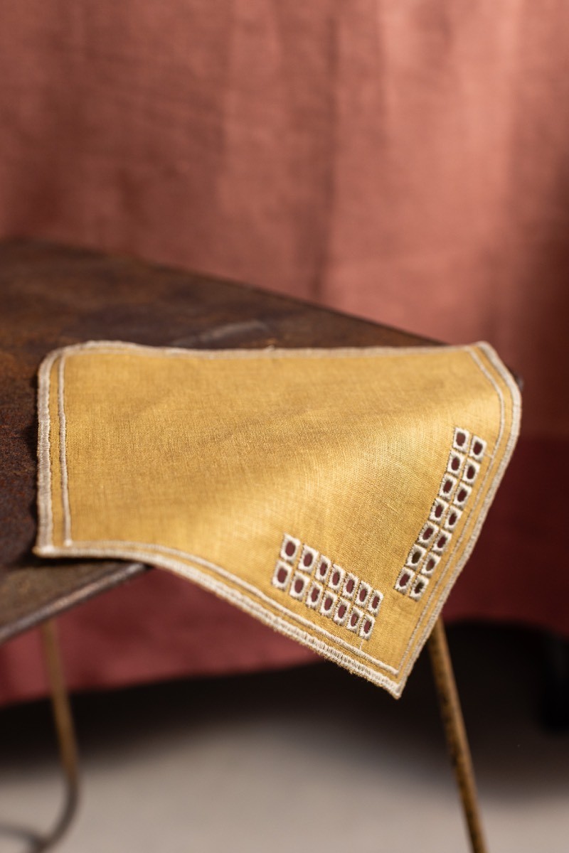 Lot de 6 serviettes de cocktail Erica