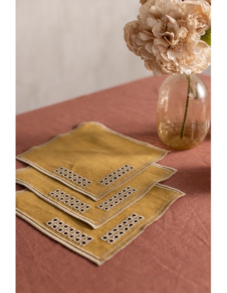 Lot de 6 serviettes de cocktail Erica