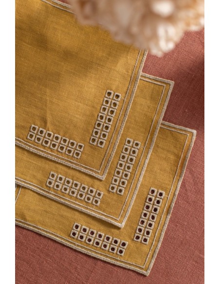 Lot de 6 serviettes de cocktail Erica