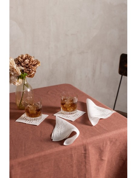 Lot de 6 serviettes de cocktail Erica