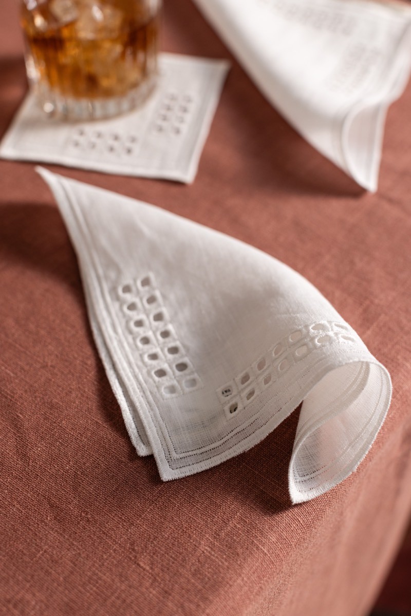 Lot de 6 serviettes de cocktail Erica