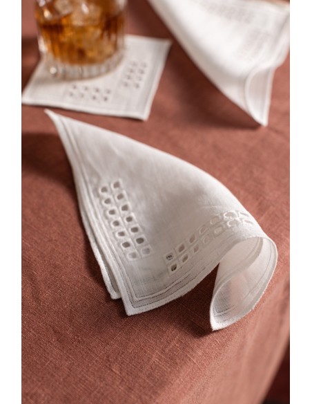 Lot de 6 serviettes de cocktail Erica