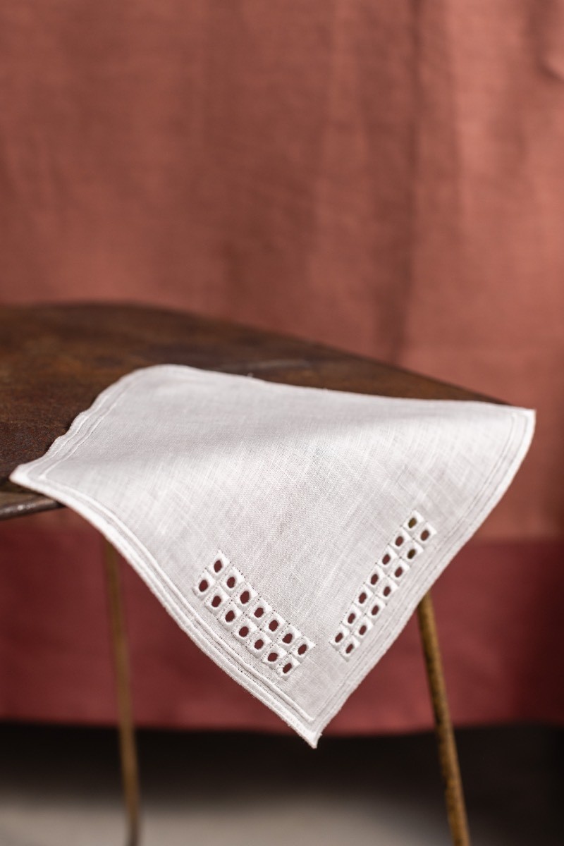 Lot de 6 serviettes de cocktail Erica