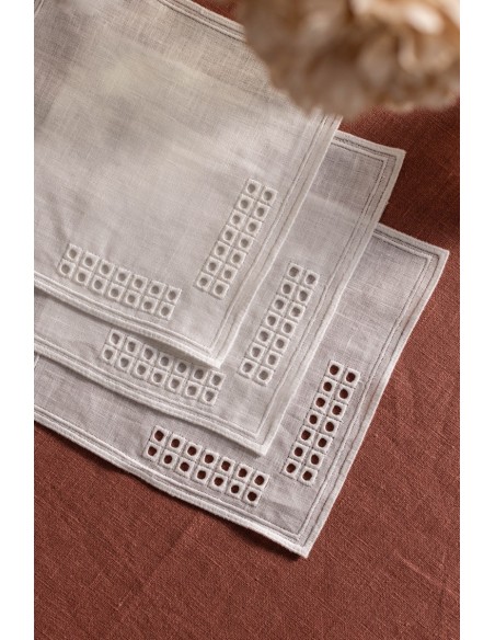 Lot de 6 serviettes de cocktail Erica