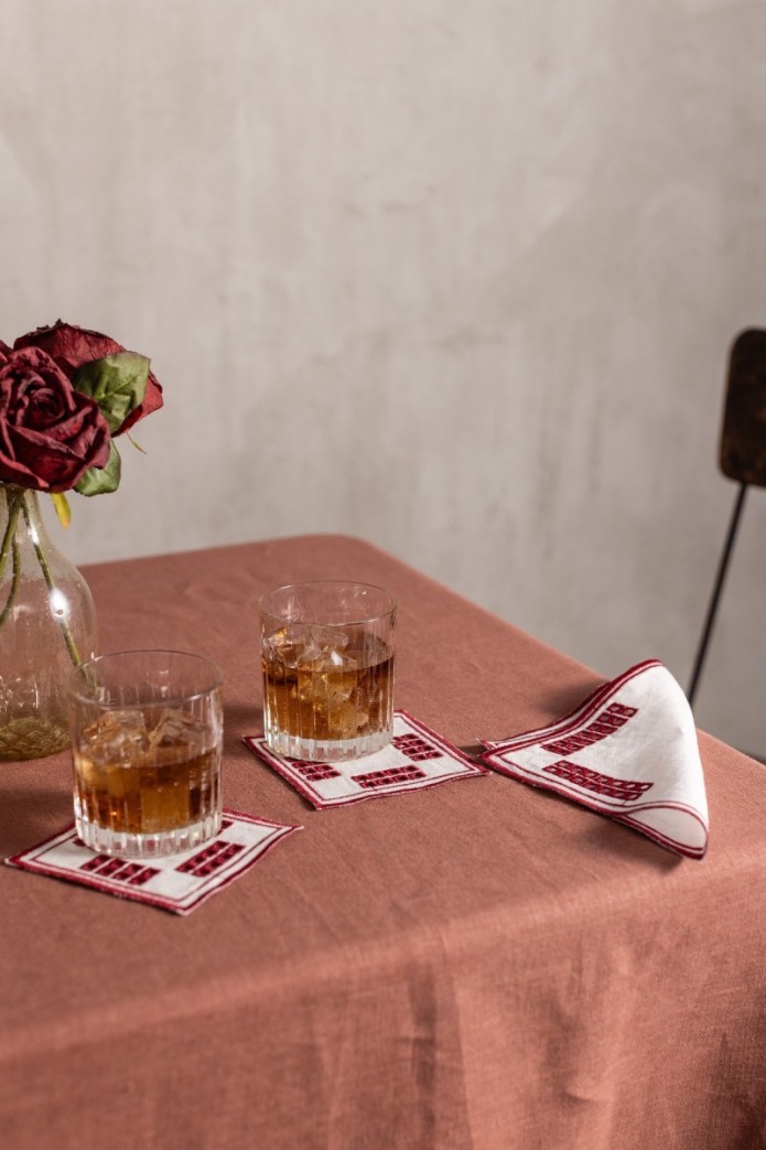 Lot de 6 serviettes de cocktail Erica 2