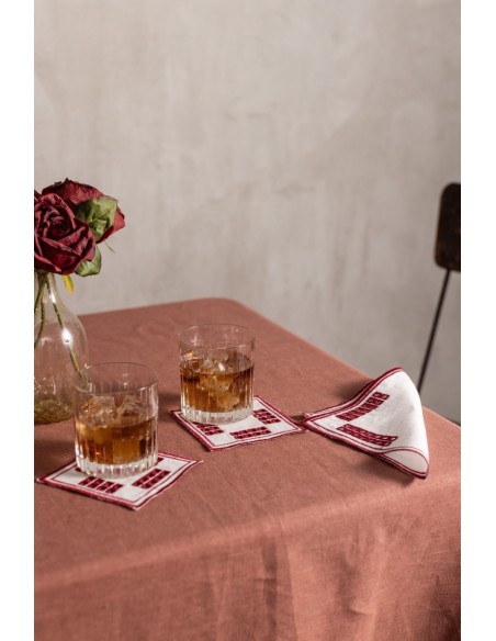 Lot de 6 serviettes de cocktail Erica
