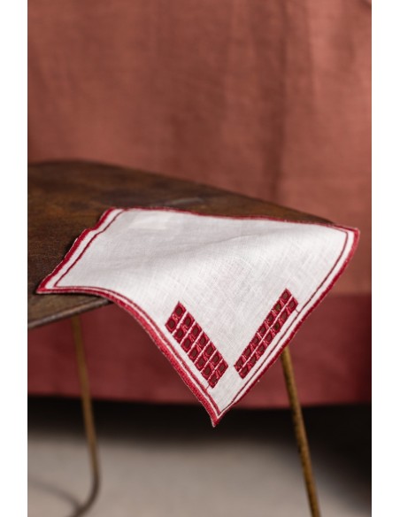 Lot de 6 serviettes de cocktail Erica