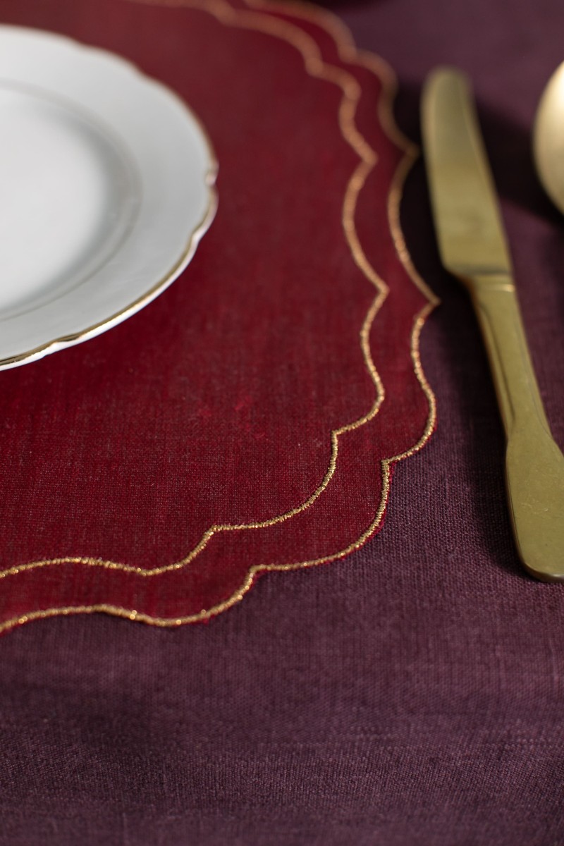 Set de table Firenze en lin enduit