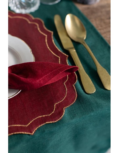 Set de table Firenze en lin enduit