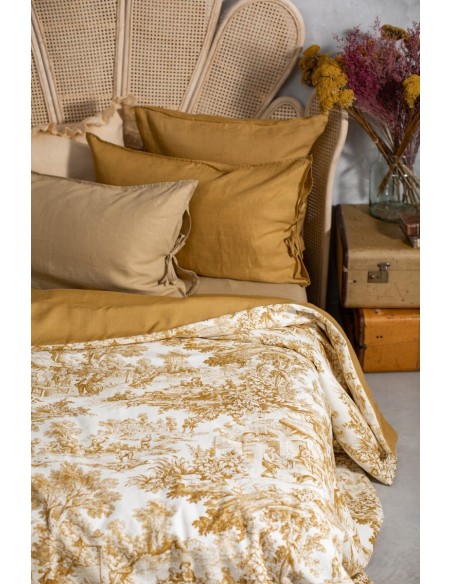 Copriletto Pure in Lino/Cotone