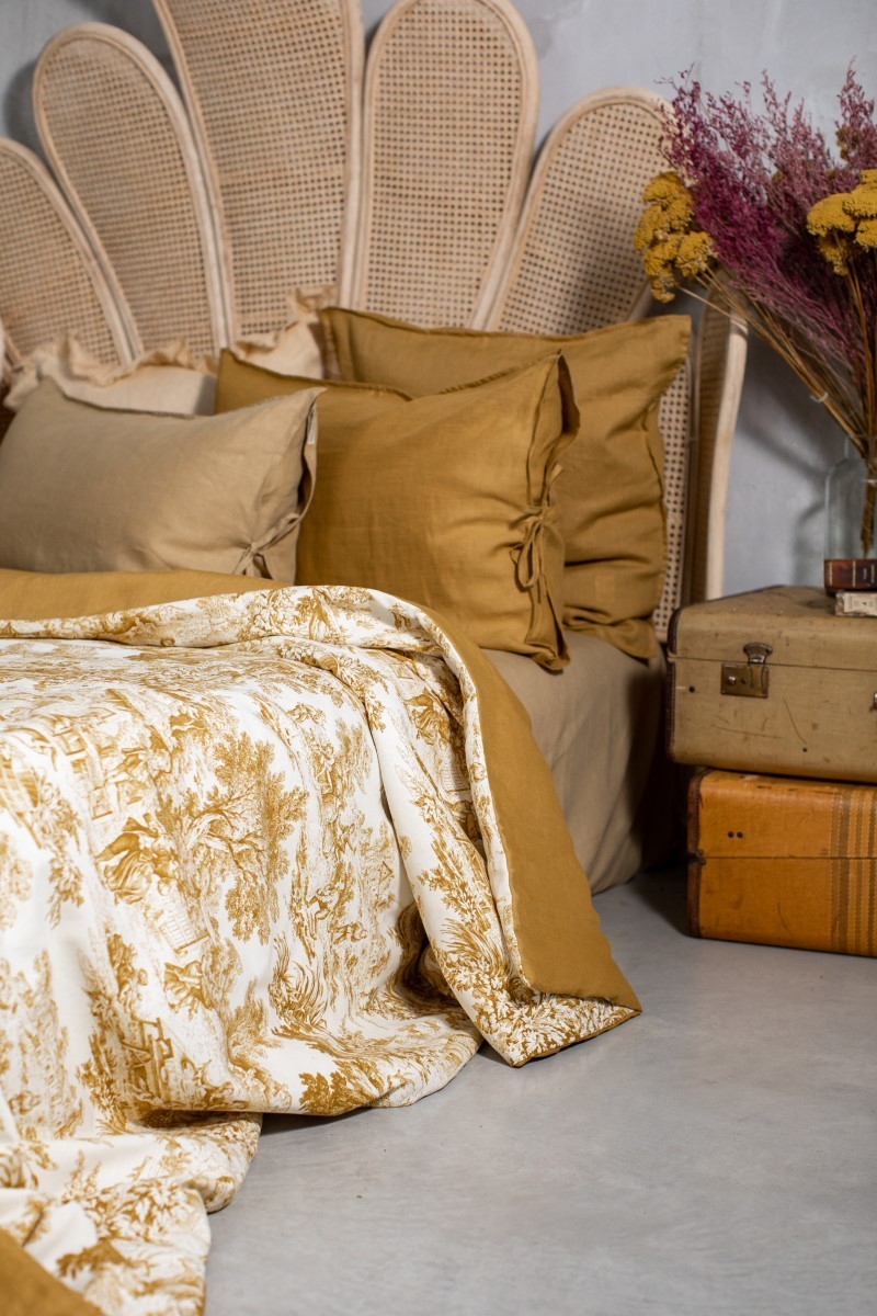 Copriletto Pure in Lino/Cotone