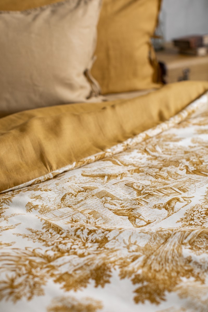 Pure Reversible Bedspread in Linen/Cotton