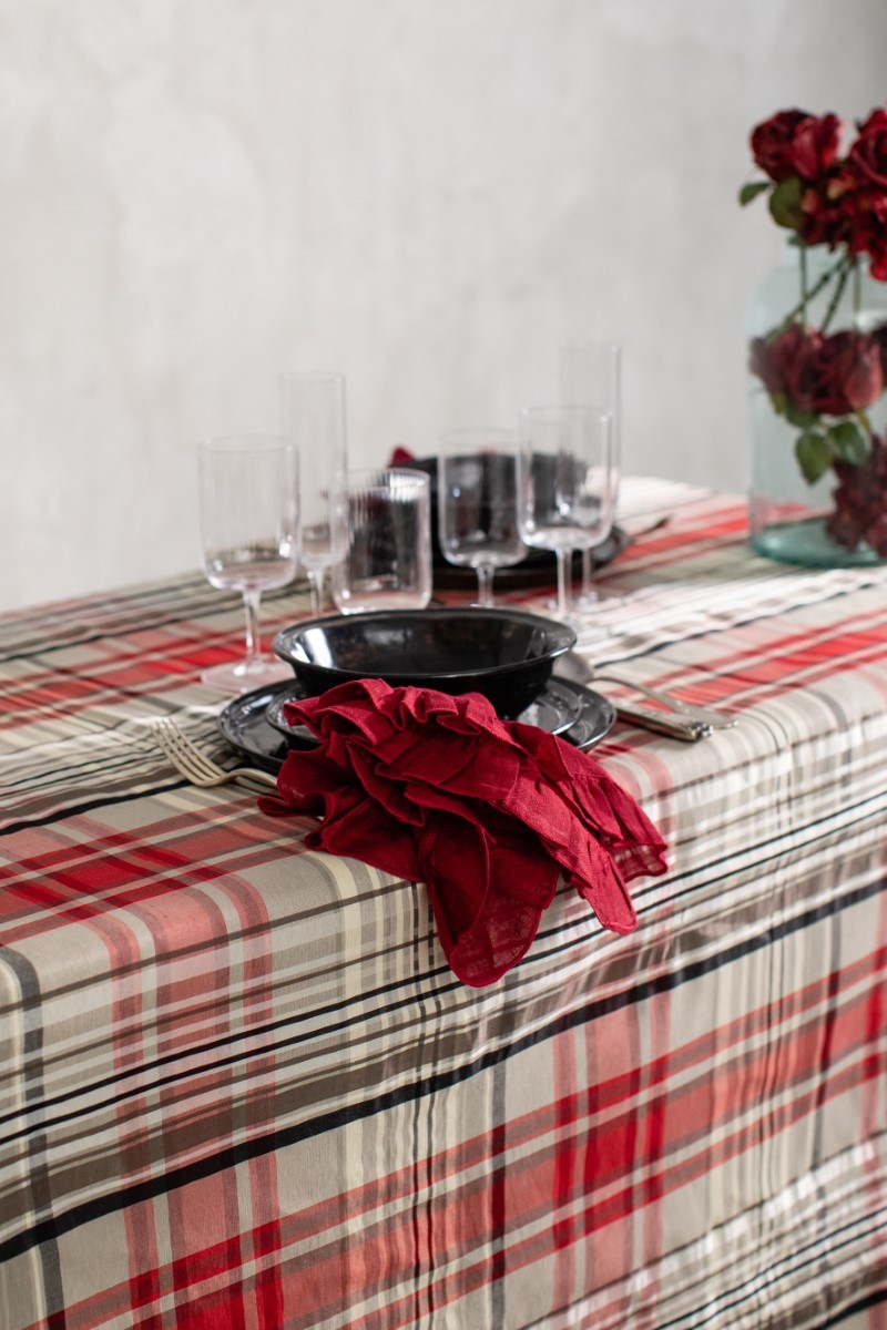 Nappe en lin Jacquard
