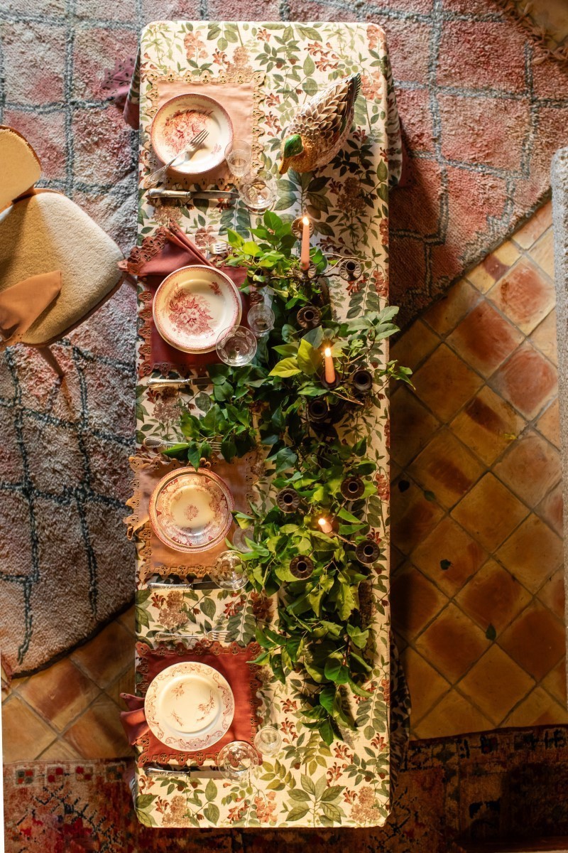 Amalfi stain-resistant viscose linen tablecloth