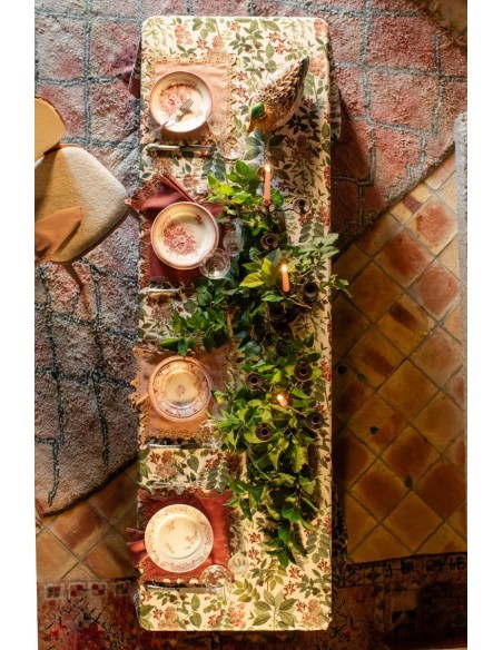 Amalfi stain-resistant viscose linen tablecloth