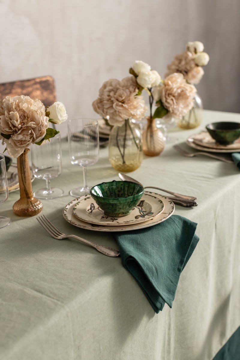 Nappe en lin Bauhaus enduit