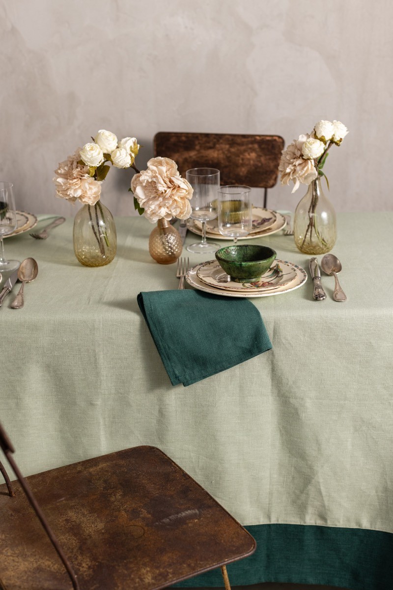 Nappe en lin Bauhaus enduit