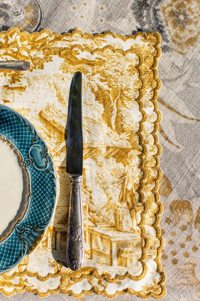 Set de table Nuvola en coton résistant aux taches