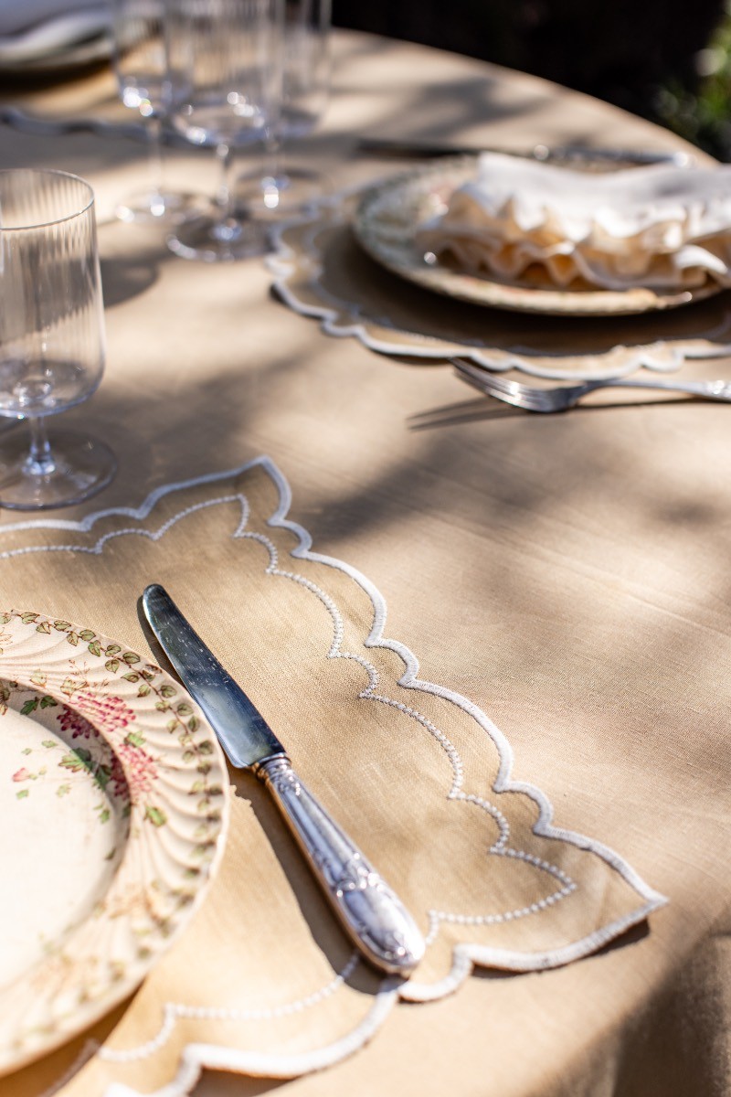 Set de table Letizia en lin enduit