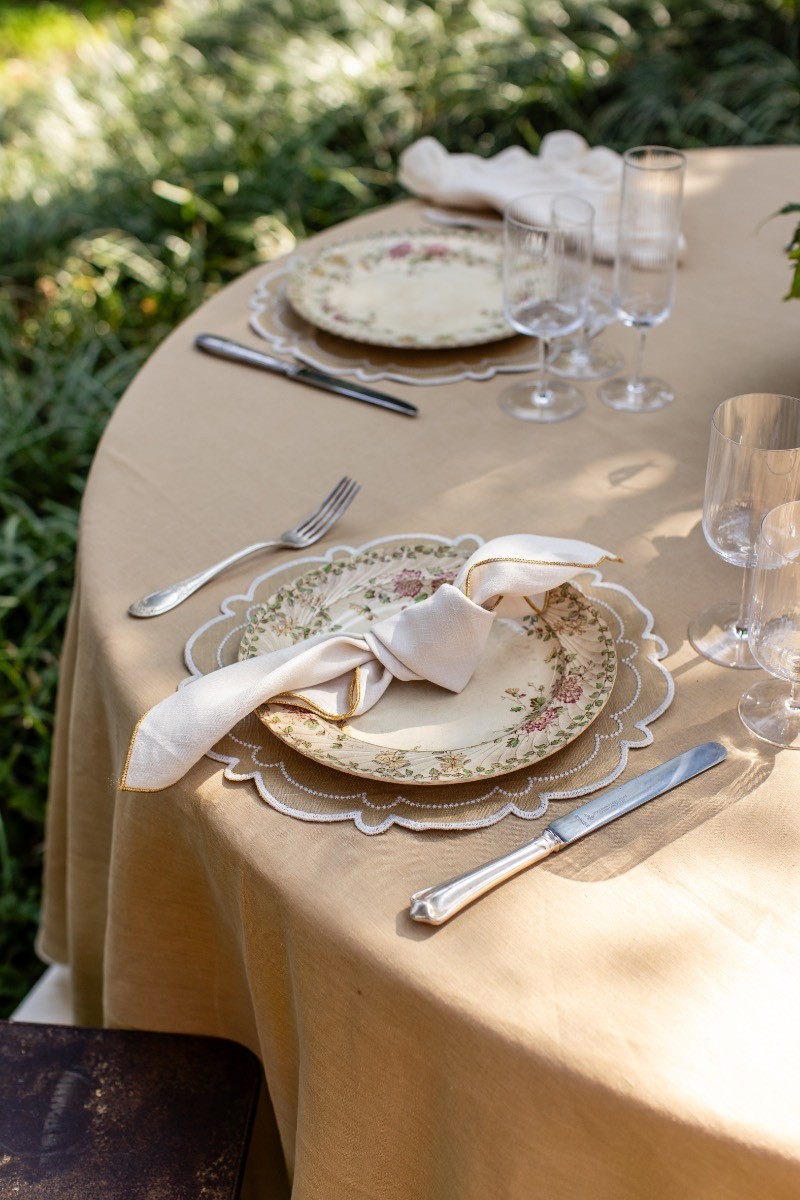 Set de table Letizia en lin enduit