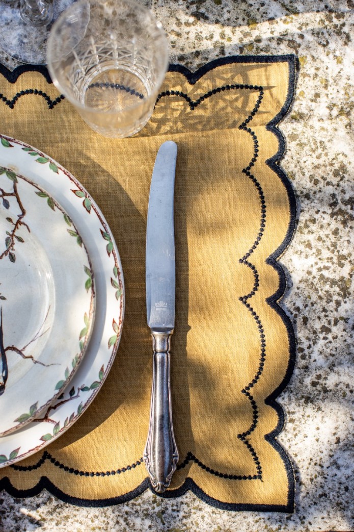 Set de table Letizia en lin enduit