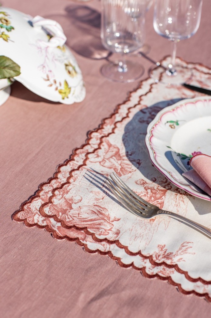 Set de table Nuvola en coton résistant aux taches