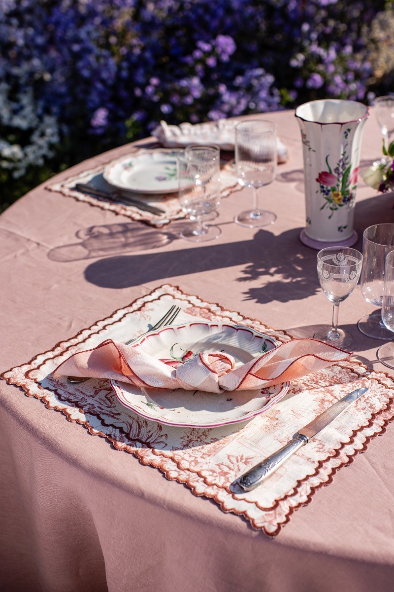 Set de table Nuvola en coton résistant aux taches