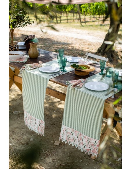 Chemin de table Amalfi en cotton enduit