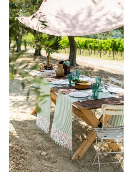 Chemin de table Amalfi en cotton enduit