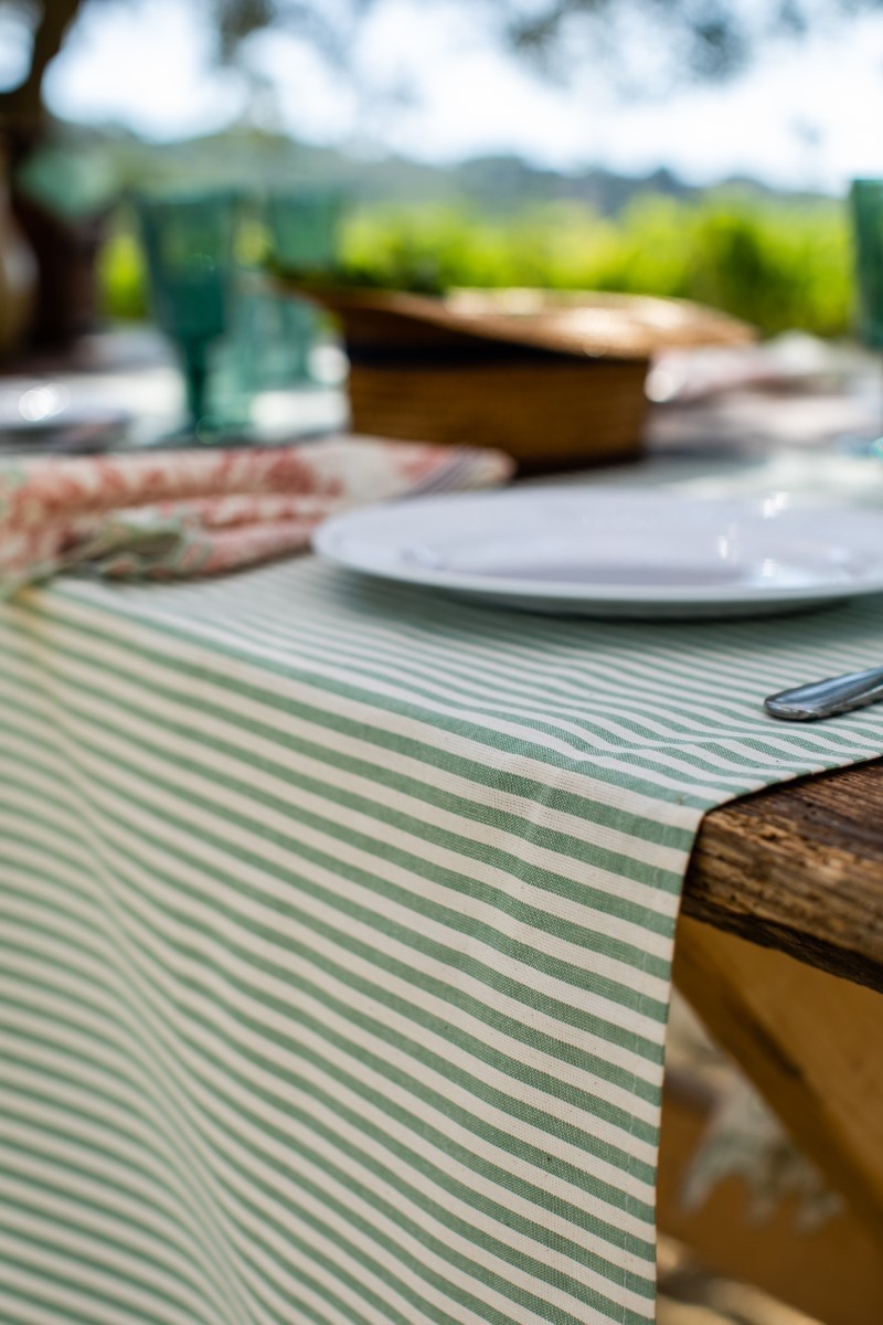 Chemin de table Amalfi en cotton enduit