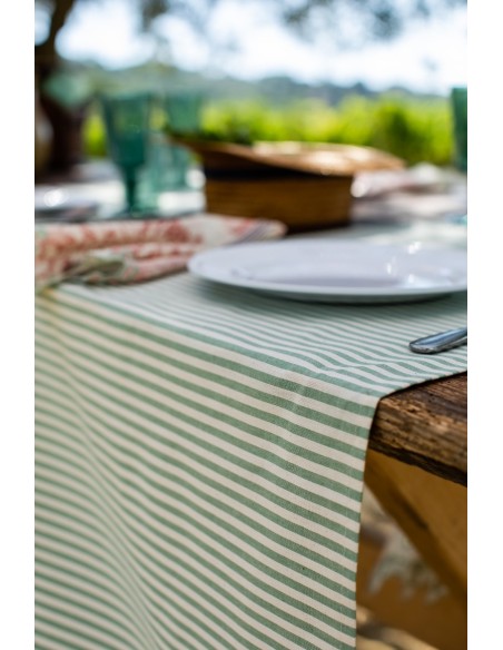 Chemin de table Amalfi en cotton enduit