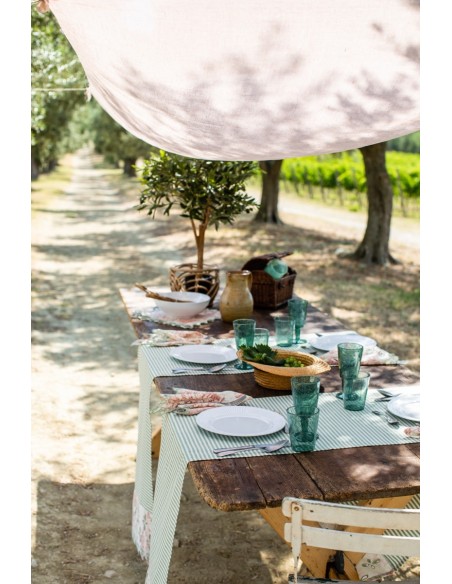 Chemin de table Amalfi en cotton enduit