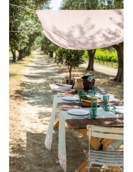 Chemin de table Amalfi en cotton enduit