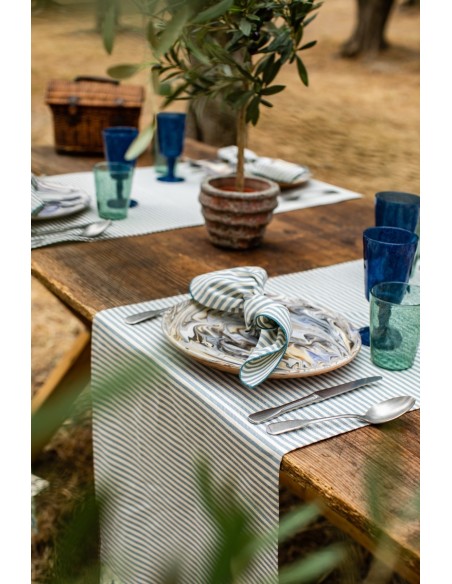 Chemin de table Amalfi en cotton enduit