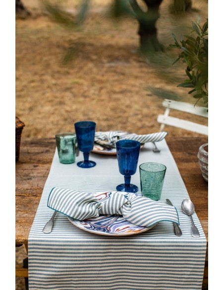 Chemin de table Amalfi en cotton enduit